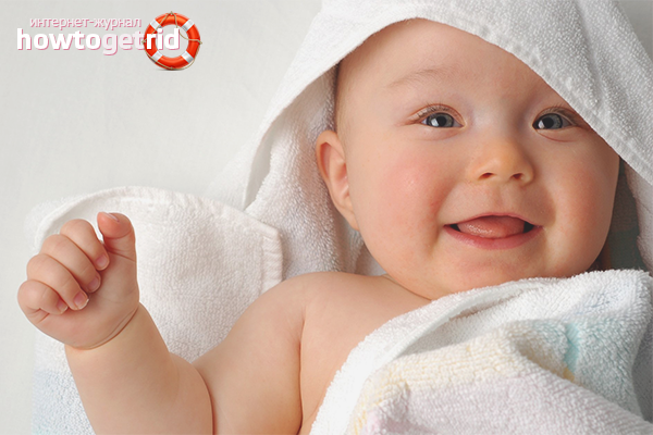 Nouveau-né après le bain