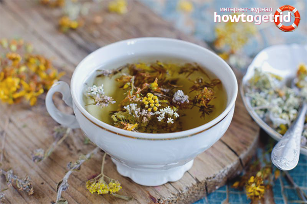 Une décoction d'herbes d'un mal de gorge