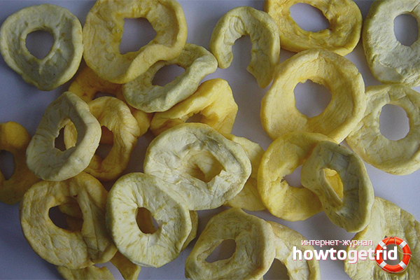 Pommes séchées naturellement