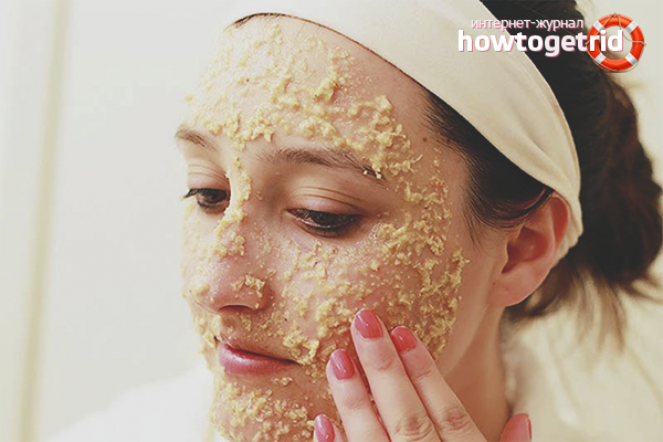 Gommage à la soude et à l'avoine