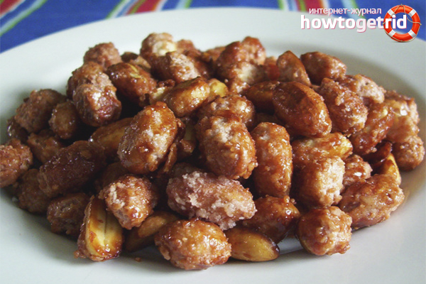 Arachides grillées au caramel