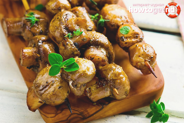 Champignons marinés en sauce soja