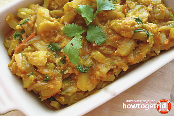 Chou étuvé aux courgettes