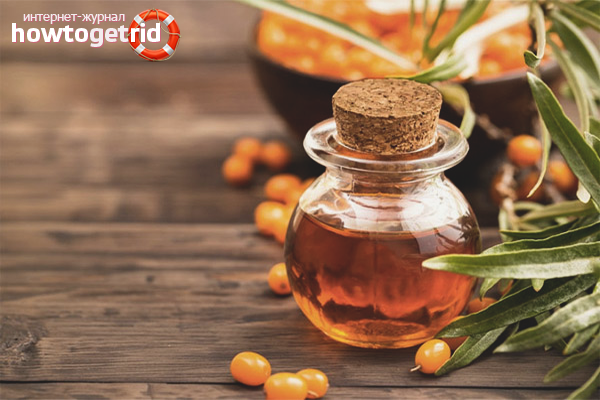 Huile d'argousier pour cheveux secs