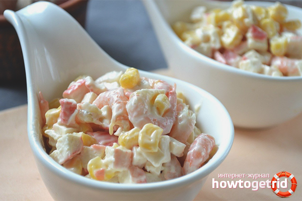 Salade de crevettes et crabe