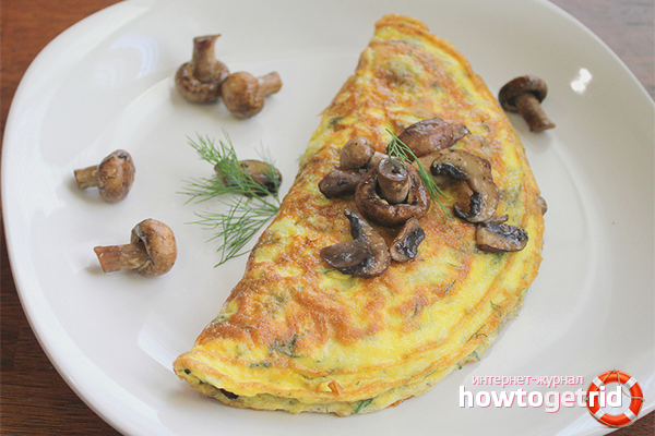 Omelette aux champignons