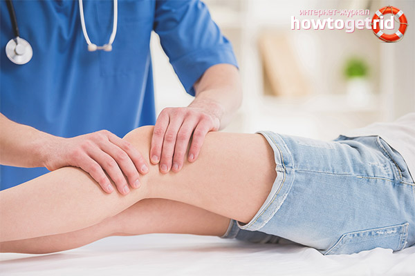 Genoux après l'accouchement blessés