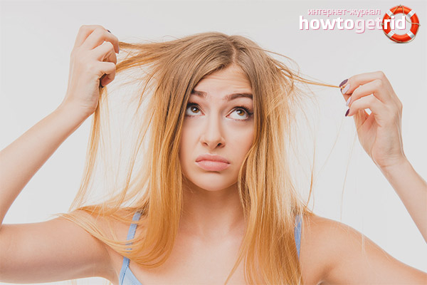 Les cheveux tombent en lambeaux