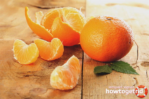 Mandarines pour l'allaitement