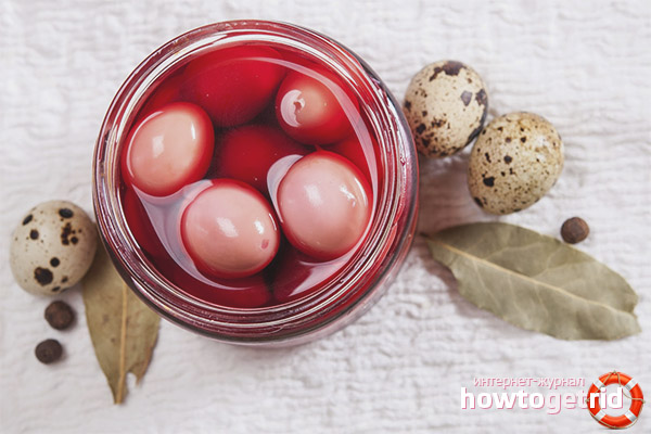 Oeufs de caille marinés