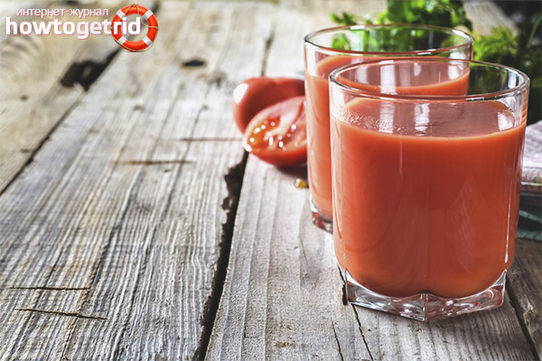L'utilisation de jus de tomate pour perdre du poids