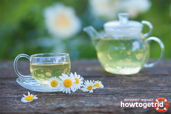 Infusion de thé à la camomille