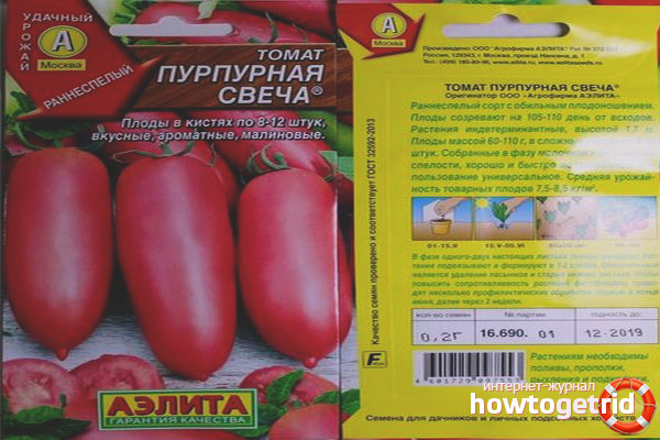 Bougie tomate violette