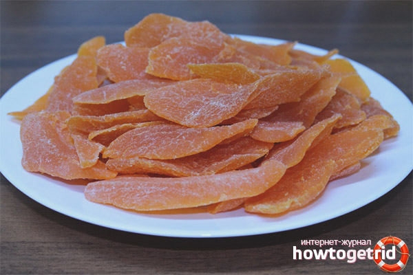 Contre-indications de mangue séchée